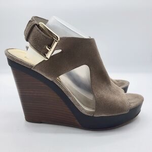 Michael Kors Tan Suede Wedge Heel